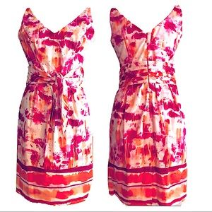 Orange & Pink Aidan Maddox Dress size 8
